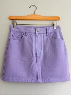 NWT Forever 21 Lavender Mini Skirt Cotton Size Small